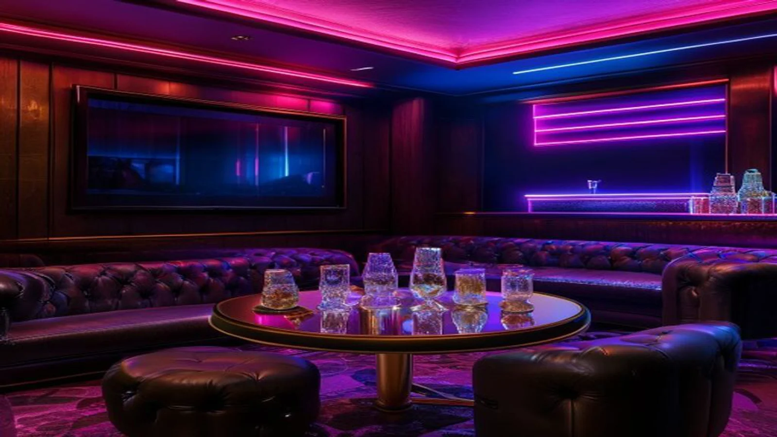 강남 가라오케 프리미엄 VIP 룸 — 블랙 대리석 인테리어·전용 음향 시스템